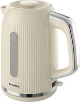Breville Bold Vanilla Cream Electric Kettle 1.7L 3kW Fast Boil Cream & Silver