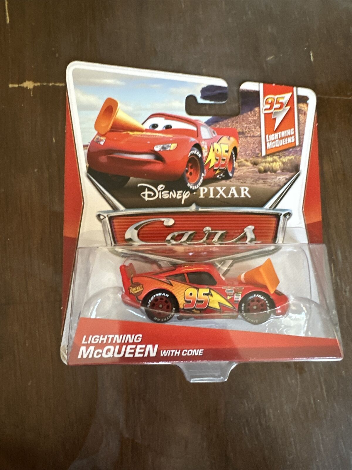 Disney Cars Series 3 Lightning McQueen with Cone Diecast Car