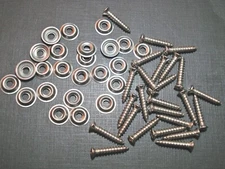 25 pcs #8 x 7/8" w/#6 head stainless kick panel door automotive trim screws Ford
