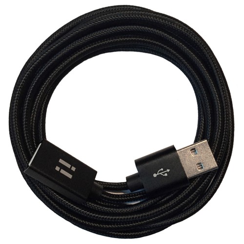 2x 2m NYLON USB Verlängerung Verlängerungskabel SET A-Stecker A-Buchse schwarz - Bild 2 von 2