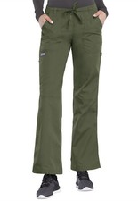 Olive Green Cherokee Scrubs Workwear Low Rise Drawstring Cargo Pant 4020 OLVW