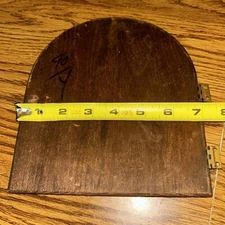 Antique Clock Wooden Back Door