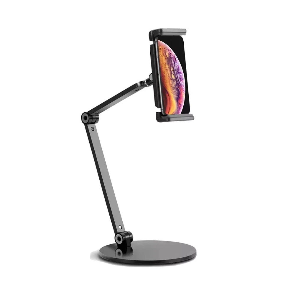 TIAM verstellbarer Tablet-Ständerhalter, flexibler langer Arm mit 360' drehbarem Ständer