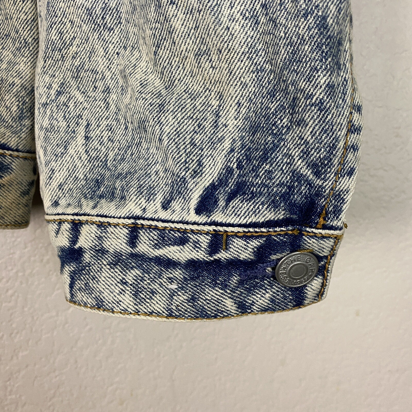 Gap Work Force Bleached Denim Jacket Vintage Size… - image 2