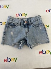 Old navy Girls 8 Distressed Cut Off Shorts Light Wash Adjustable Waist