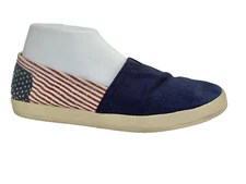 TOMS Avalon women's 8.5 USA canvas shoes slip on flats Americana