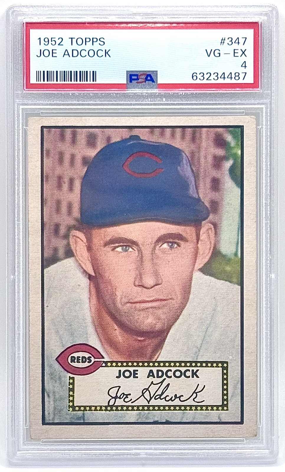 1952 Topps #347 Joe Adcock PSA 4 VG-EX
