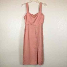 Forever 21 Light Pink Barbiecore Strappy Sundress Side Slit Size Small NWT