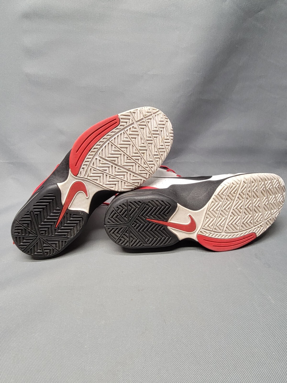 Nike Air Flywire Mid Basketball Shoes Black Red White… Gem