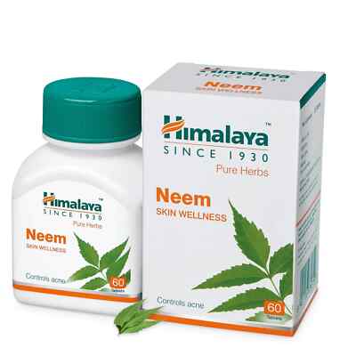 Neem By Himalaya Skin Wellness, acne free skin (60 Tablets) EXP 2026/27.