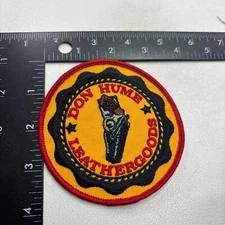 Vtg DON HUME LEATHERGOODS Patch (Gun Shooting Genre) 53XF