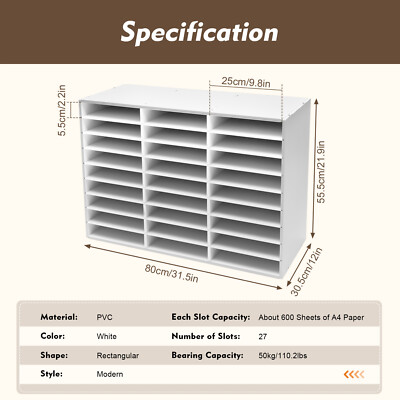 Literature Organizer for Classroom,Desktop File Sorter for Office，Mailbox Keeper