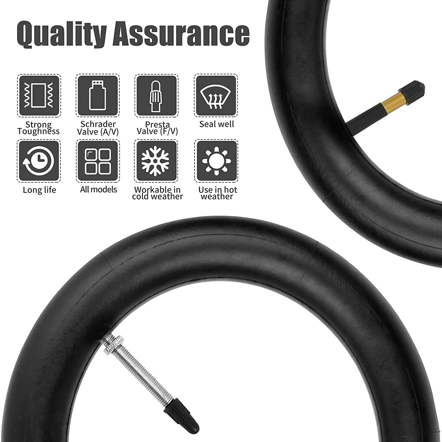 FITTOO Bike Inner Tube Bicycle Tube 12"16"20"24" 26" 27.5" 29" 700C PV