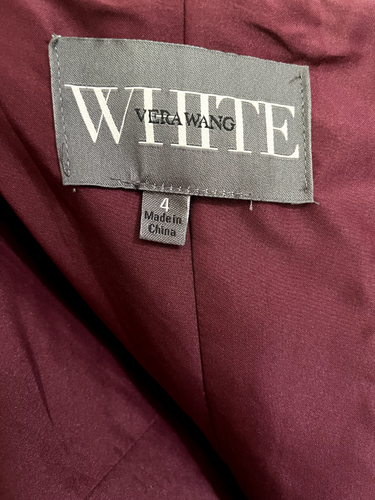 Vera Wang Strapless Gown in Burgundy, size 4 - Picture 7 of 8