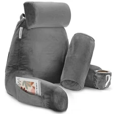 Reading Pillow Large Back Pillow For Sitting Up In Bed Memory Foam Back Support 
