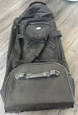 Olympia USA Black 22” 8 Pocket Rolling Duffel Bag Retractable Handle Never Used