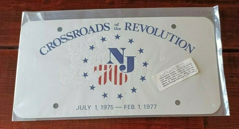 New Jersey NJ Bicentennial Crossroads of the Revolution License Plate Unused New