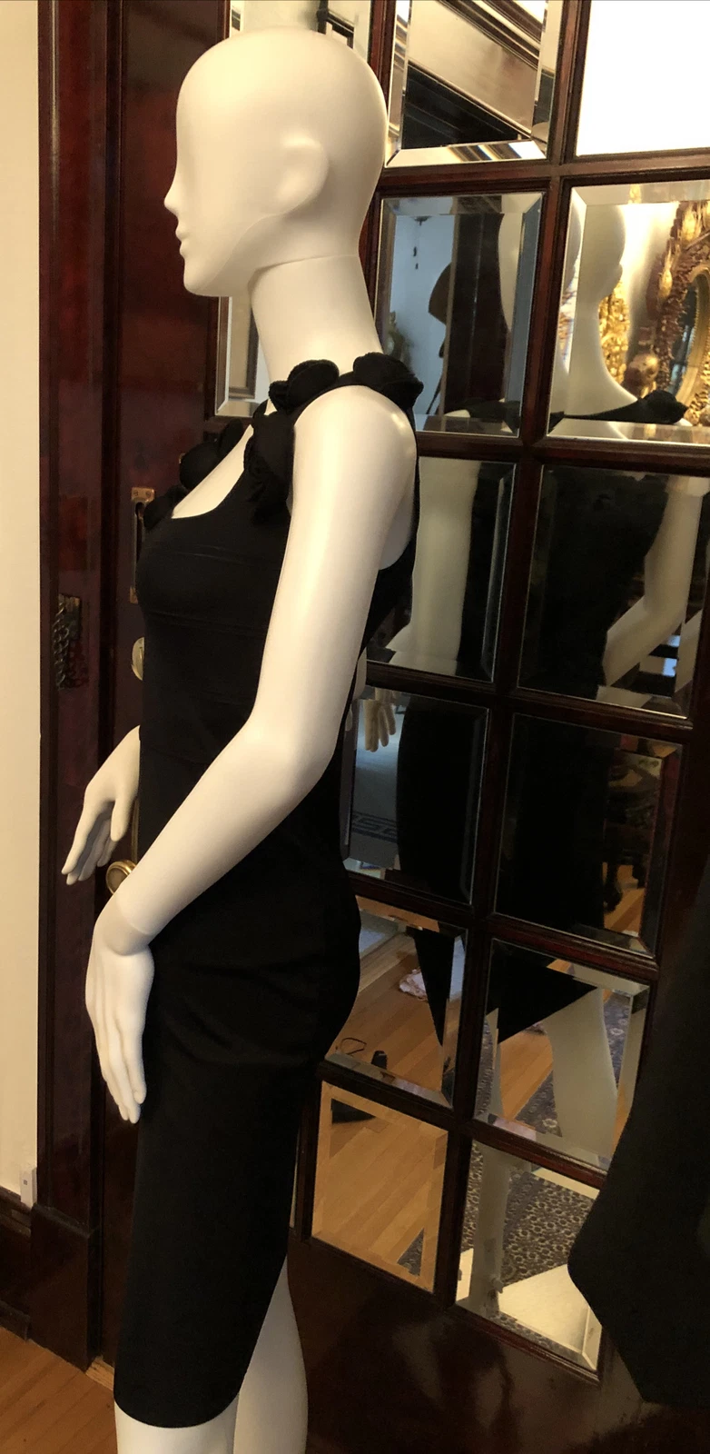 VALENTINO PICCOLO ABITO NERO CON ROSE