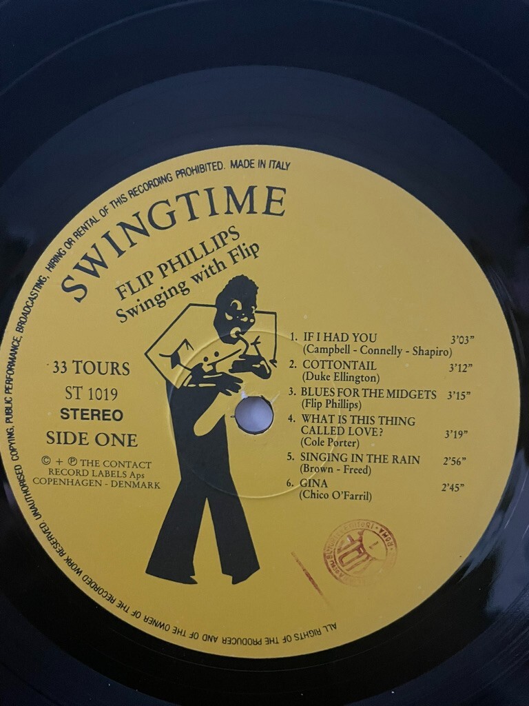 LP12in 米盤SWINGINGwith FLIP FLIP PHILLIPS Flip Phillips – Swing