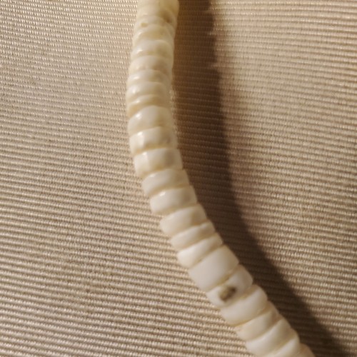 Soft Sea Shell Shaped Puka Necklace 16" Sea Shell Roundead Disk Barrel Clasp - Picture 9 of 14