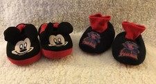 Spiderman Bedroom Slippers Size 5/6 Disney Mickey Mouse Slippers Size 9/10