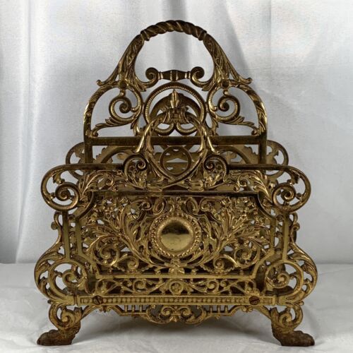 Antique Bradley & Hubbard 3572 Ornate Letter Holder 1880's Solid Brass Victorian - Picture 1 of 12