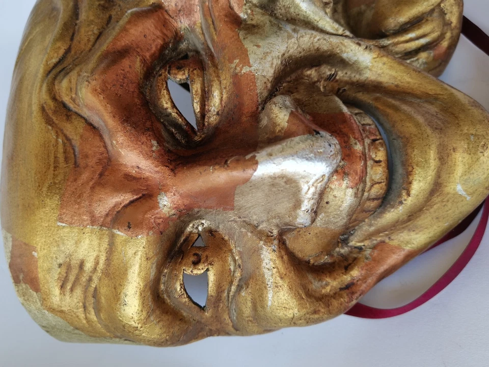 signed Venetian Mask, Three faces of the Comedy Art ,Original Mask 5th Venezia - Image 2 of 4