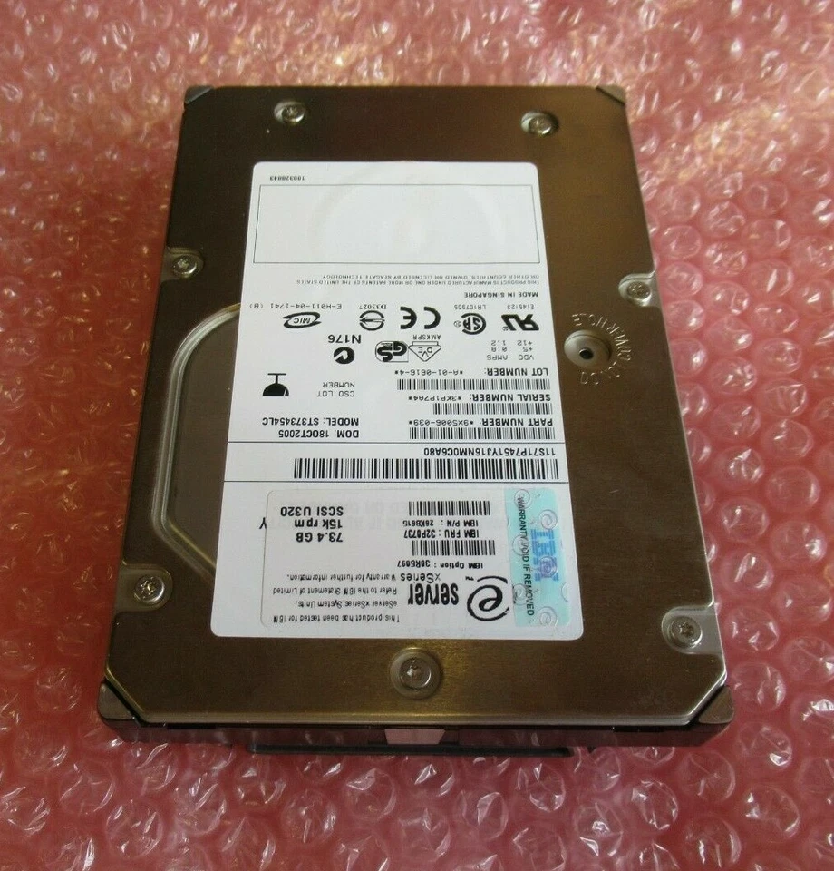 IBM 30R5097 ST373454LC 73GB 15000RPM U320 SCSI 80P 8MB 3.5" Internal Hard Drive - Image 3 of 4
