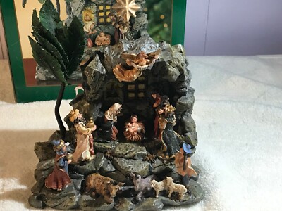 Nativity Scene in original Open box Dillard's Trimmings Miniature Nativity Scene