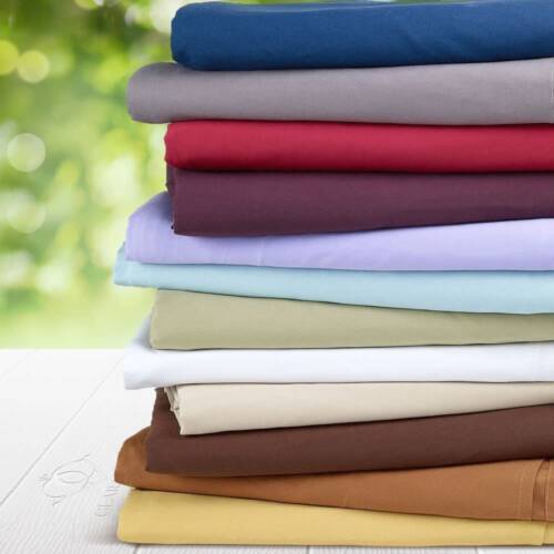 Ensemble de draps de lit à eau attachés solides toutes couleurs / tailles 1000 TC coton égyptien  - Photo 1/33