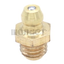 LOT 5 M8x1.25mm Metric Male Brass Hex Grease Zerk Nipple Fitting For Grease Gun