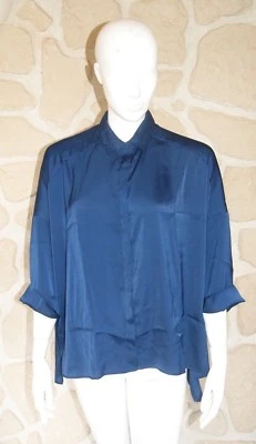 Chemisier blouse bleu neuf taille M marque dégriffé (bc) - Photo 1/3