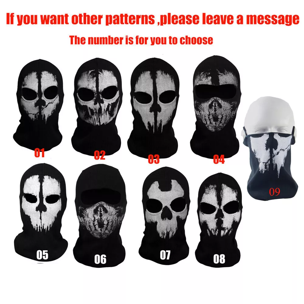 Call Of Duty Ghost Mask Adult Balaclava Hat + Skull Face Mask