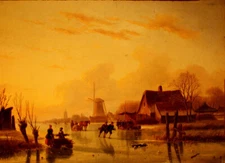 high quality oil painting handpainted on canvas "Winter landscape "