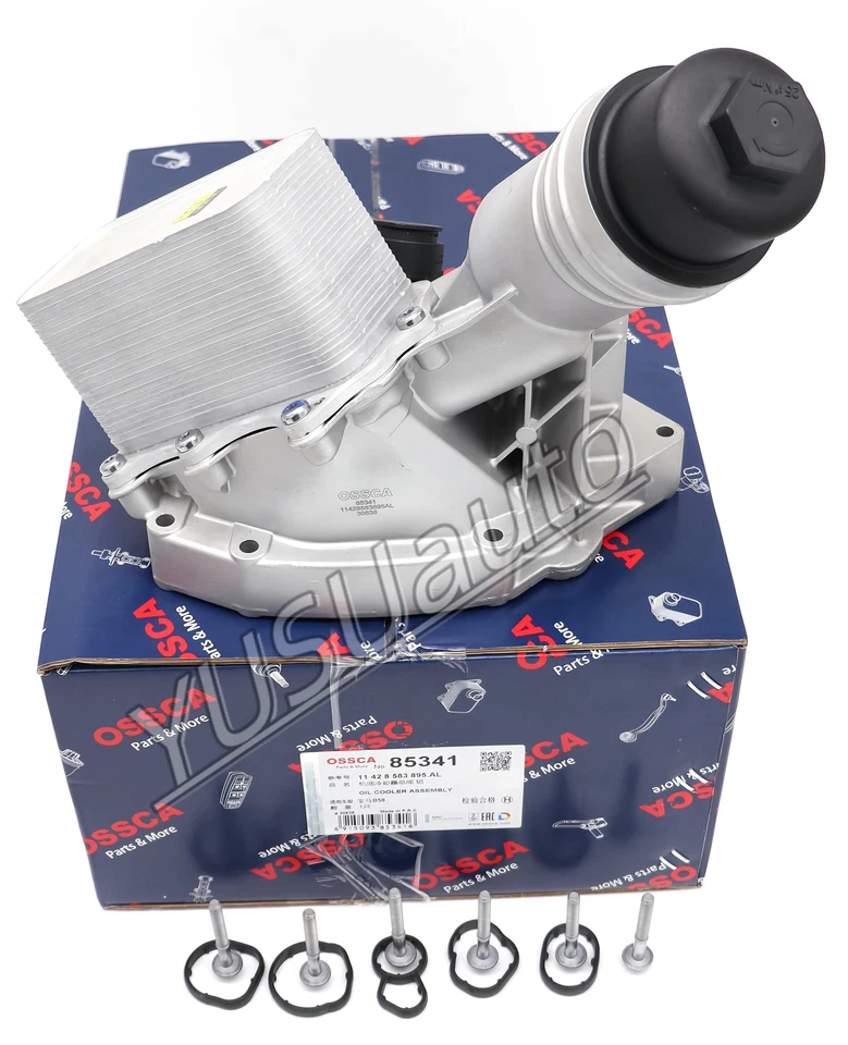 Модернизированный алюминиевый масляный радиатор в сборе BMW 540i 640i 740i X3 X4 B58 11428583895 - Изображение 4 из 4