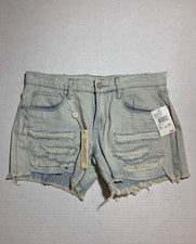 Blank NYC Shorts Size 28 Tomboy Denim Jean Sunbaked Distressed Shredded NWT