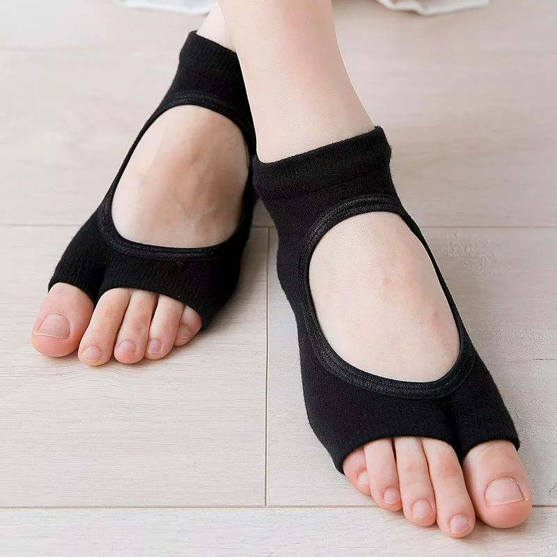 Women Yoga Socks Two Toe Anti Slip Cotton Pilates Quick Dry Dance