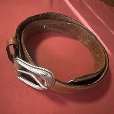 Jack Daniels Brown Genuine Full Grain Leather Belt - Men's Size 36