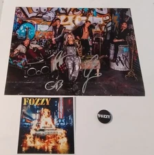 FOZZY SIGNED Boombox CD PHOTO STICKER PIN JUDAS COA CHRIS JERICO EXACT PROOF