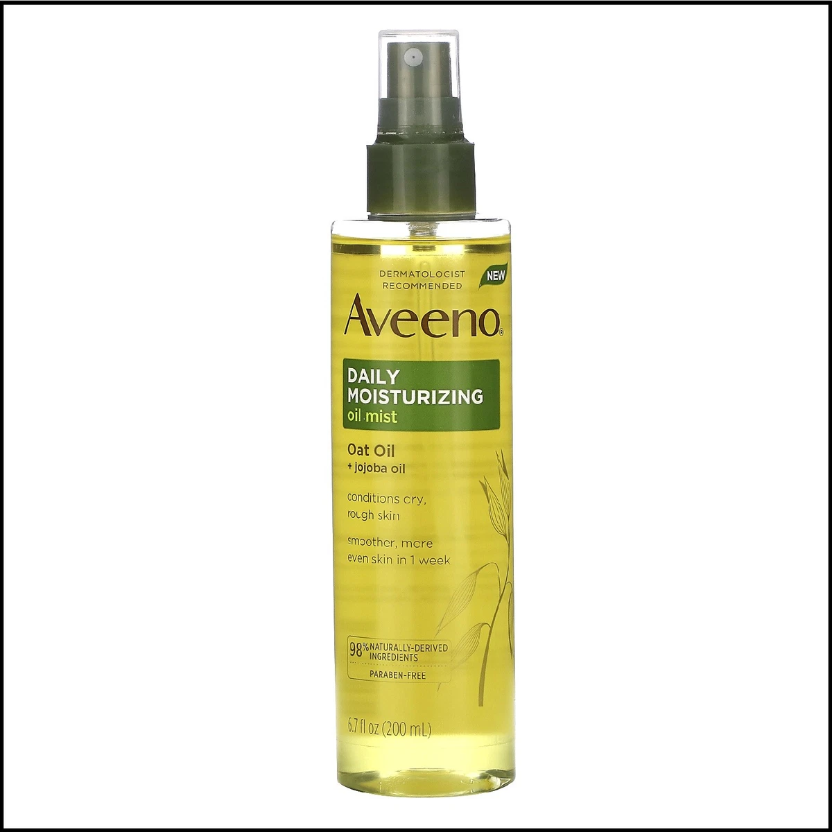 Aveeno Daily Moisturizing Body Oil Mist with Oat and Jojoba Oil 6.7oz Dry Skin