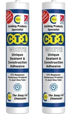 CT1 Building Sealant & Adhesive Snag Tube for Virtually Any Material (Twin Pack)