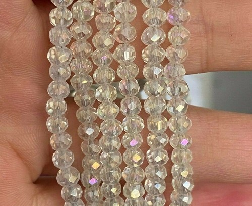 Perles de verre cristal à facettes 4 mm | bricolage bijoux bricolage lot de 400 pièces / 7,5 €; 120 pièces / 3 € - Photo 79/85