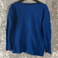 J Jill Petite Size PXS Minimalist Sweater Blue Long Sleeve Casual Outdoor