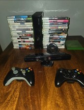 Microsoft Xbox 360 Slim 250GB Matte Black Console with Kinect and 2 Controllers