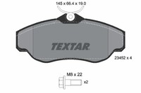 Textar Bremsbelagsatz Scheibenbremse Q+ 2345201 FüR Rover Discovery Range P38A 2