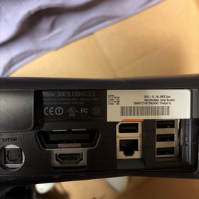 Microsoft Xbox 360 S Black 250GB, 2 Controllers , Power Cord, Tested And Works