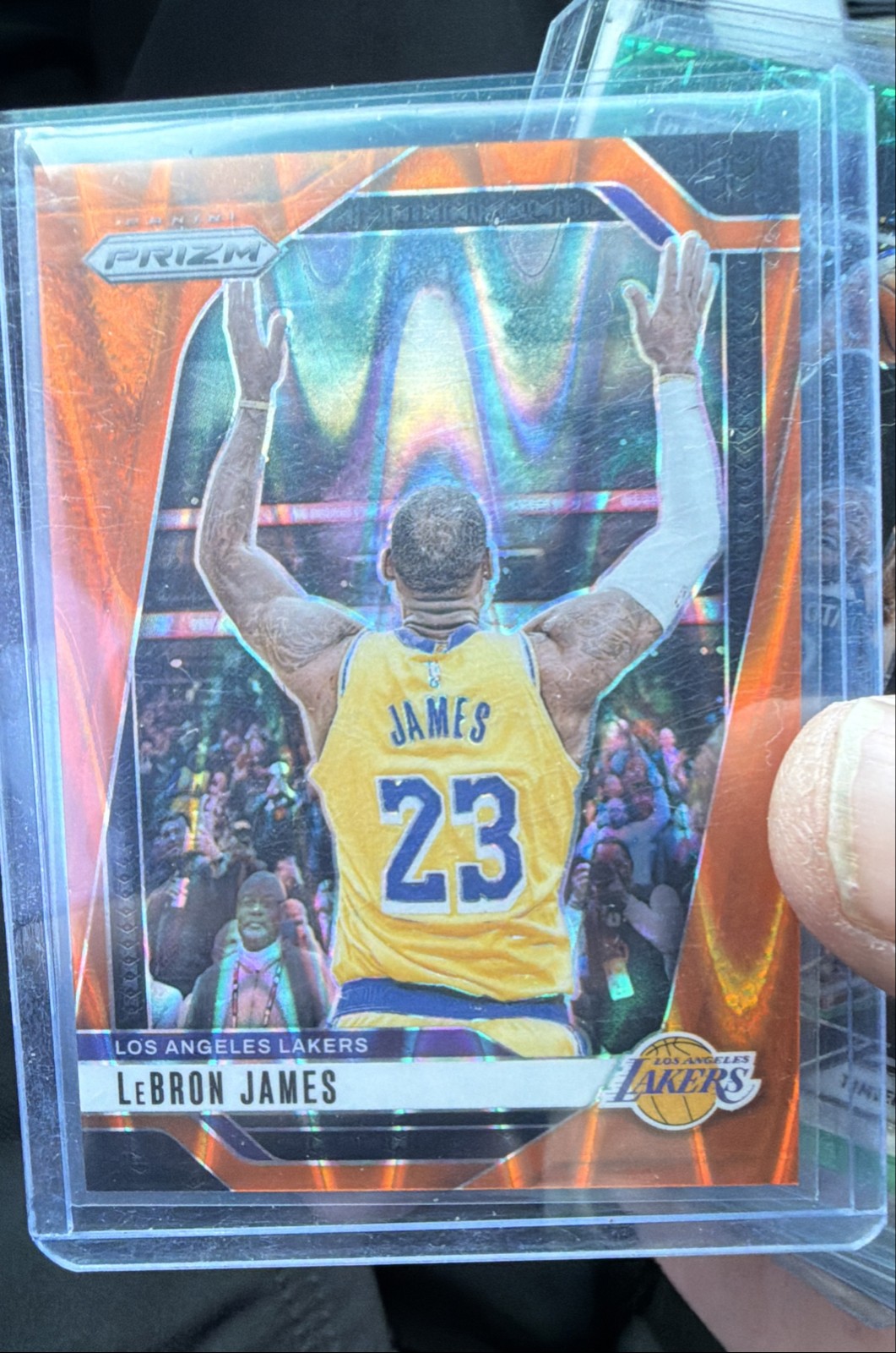 2024-25 Panini Prizm - LeBron James #130 Orange Seismic Prizm /199