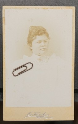 S photo CDV KAB portrait Stuttgart Baden model woman Borchert blouse 1978 name picture