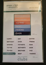 SPELLBINDERS Press Foil Die of the Month Greetings Maker BPOM-MAR26 Celebrate