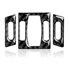 Car Center Console Air Conditioner AC Vent Cover Sticker Carbon Fiber Trim5810